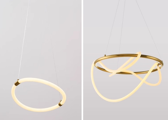 Contemporary Design Warm Ambiance Round Rope DIY Bedroom Pendant Lamp Chandelier