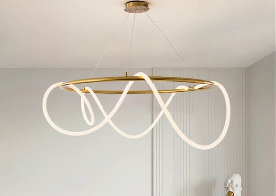 Contemporary Design Warm Ambiance Round Rope DIY Bedroom Pendant Lamp Chandelier