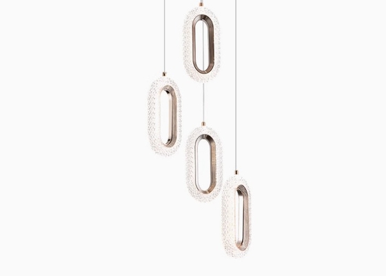 Nordic light luxury living room restaurant entrance chandelier high-end creative bedroom lamp led chandelier full set of home lighting