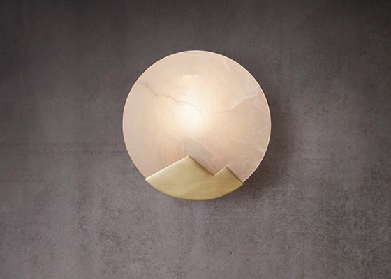 Modern wall lamp round glass bedroom bedside lamp designer light luxury lamp Nordic living room background wall lamp