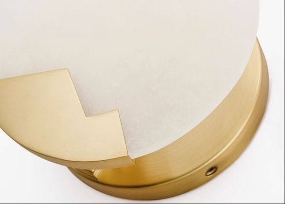 Modern wall lamp round glass bedroom bedside lamp designer light luxury lamp Nordic living room background wall lamp