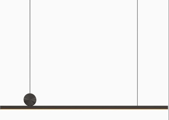 Restaurant chandelier minimalist lamp Nordic style simple modern one-line aluminum tea room bar dining room dining table long strip lamp