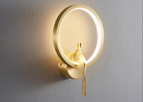 Minimalist copper wall lamp bedroom bedside lamp modern simple living room background wall lamp hotel villa stair corridor lamp