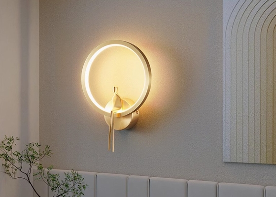 Minimalist copper wall lamp bedroom bedside lamp modern simple living room background wall lamp hotel villa stair corridor lamp