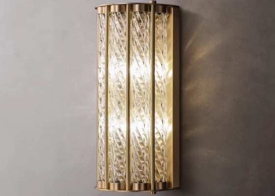 All-copper light luxury living room atmospheric wall lamp modern simple high-end hotel lobby corridor aisle background wall lamp