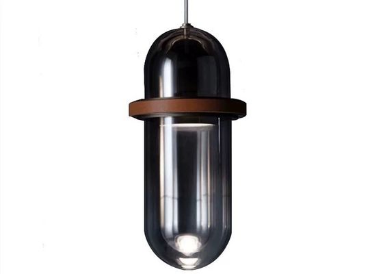 Light luxury simple smoke gray bedside glass small chandelier designer model room cafe leather restaurant chandelier