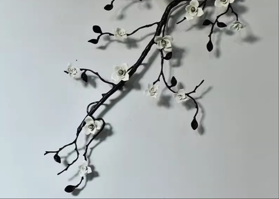 Hotel Elegant Magnolia Flower Ceramic And Copper Villa Lamp Hotel Chanderlier Wall Lamp