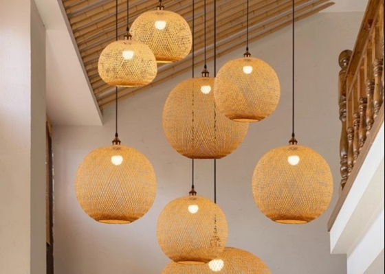 Bamboo Chandelier For Project Rattan Chandelier Retro Art Homestay Tea Room Living Room Bar Rattan Lamp
