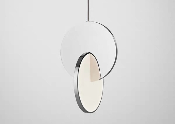 Modern led metal drop pendant lighting fixtures indoor mirror ceiling chandelier living room decor pendant lamp