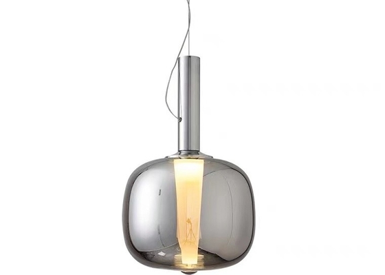 lampara rose golden shinny golden chrome sliver decorative glass pendant light for restaurant