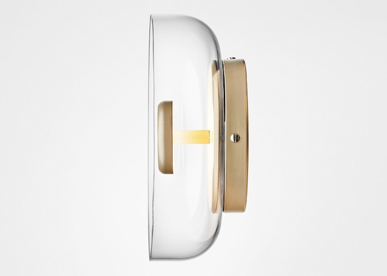 Modern Wall  Indoor Led Bedside Hotel  Gold Small Glass Wall Lamp