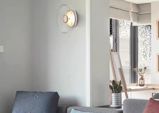 Modern Wall  Indoor Led Bedside Hotel  Gold Small Glass Wall Lamp