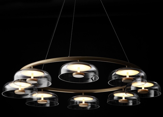 Modern Simple  Indoor Led Bedside Hotel  Gold Small Glass Pendant Lamp