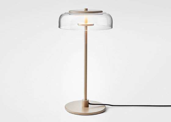 Modern Simple  Indoor Led Bedside Hotel  Gold Small Glass Table Lamp