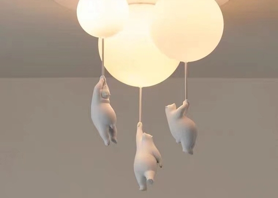 Romantic Kids Children Bed Room Pendant Light Colourful Glass Balloon Led Ceiling Chandelier Lamp