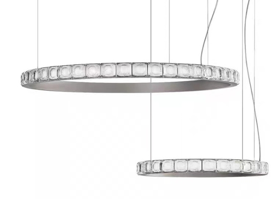 Decorative Lamp Led Chandelier Round Ring Lighting Large Modern Crystal Chandelier