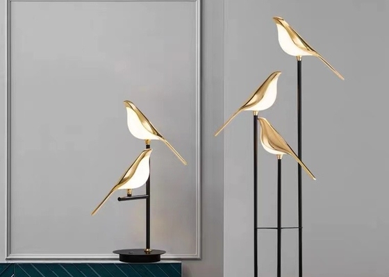 Modern Luxury Gold Table Lamp For Hotel Home Living Room Decoration Desk Light With Bird Shape