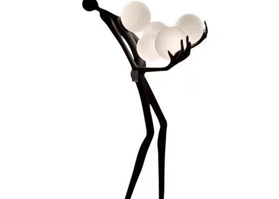 Modern Human Body Sculpture Model Room Sales Office Art Decoration Lamp Hotel Hall Decoration Floor Lamp