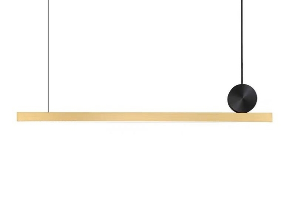LED Black and Gold Indoor Lighting Adjustable Long Cord Staircase Brass Pendant Lamp