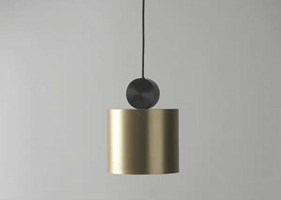 LED Black and Gold Indoor Lighting Adjustable Long Cord Staircase Brass Pendant Lamp