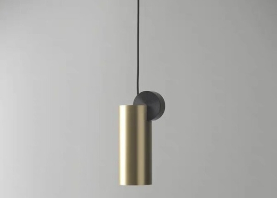 LED Black and Gold Indoor Lighting Adjustable Long Cord Staircase Brass Pendant Lamp