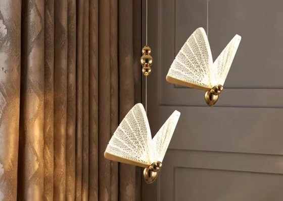LED Lamp Hotel Lobby Villa Staircase Custom Luxury Butterfly Bar Chandelier