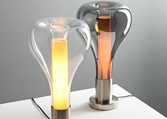 Classic Home Decor Bedroom Portable Table Lamp Amber Decor Glass Shade bedroom table lamps