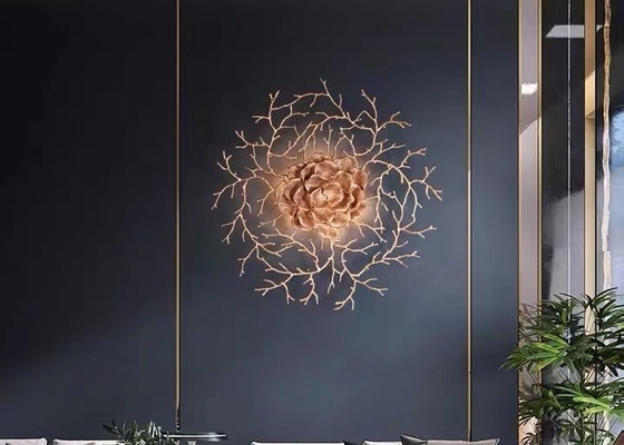 Copper High Quality Living Room Flower Plant Decorative Wall Lights