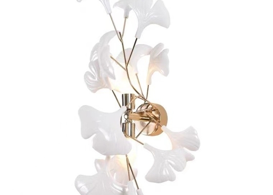 New Design Bedside Decorative Marble Flower Bedroom Indoor Wall Mounted Sconce Lamp