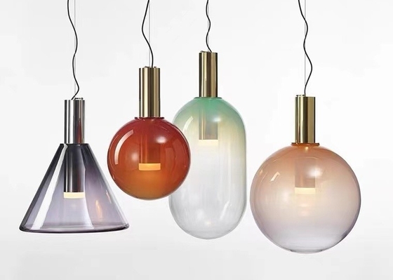 Dining Room Creative Hanging Lamp LED Chandelier Light Restaurant Bar Design Glass Fixture