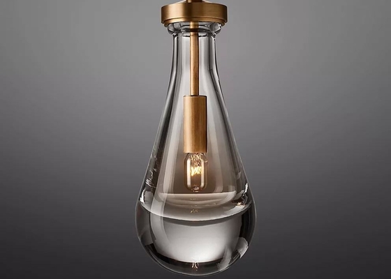 Modern Modern Brass Raindrop Rain Round Chandelier
