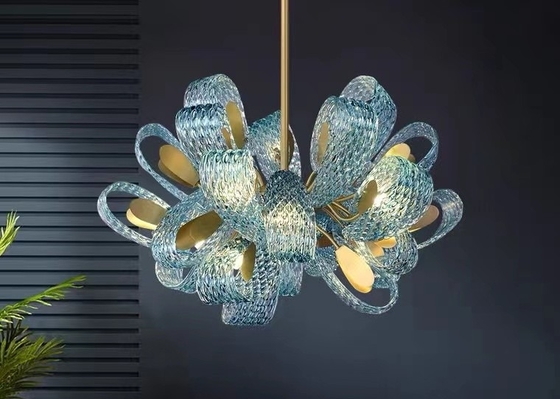 Luxury Hanging Fixture Firework Pendant Lights Led Lighting Modern Flower Glass Wall lamp